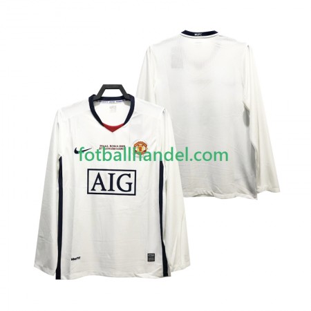 Herre Fotballdrakter Manchester United Champions League 2008 2009 Borte Retro Langermet